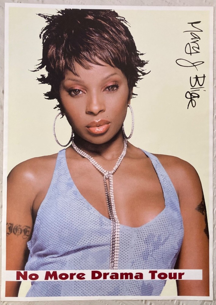 Mary J. Blige 2002 Poster No More Drama Tour British Commercial G