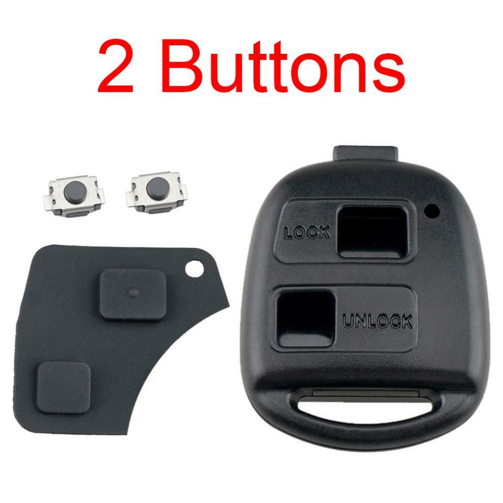 2 Button Pad Switch Remote Car Key Shell Case Replacement Fit for Toyota