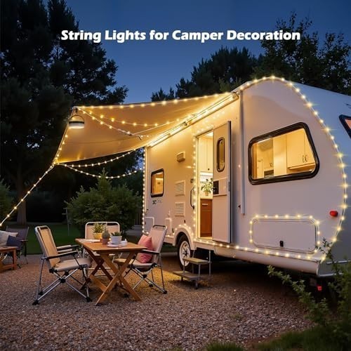 33FT Portable Camping String Lights USB Rechargeable LED Outdoor Tent Light