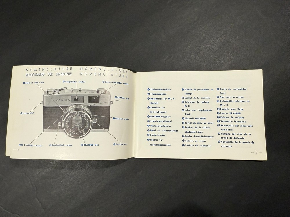 Konica Auto 52 Camera Instruction Manual.