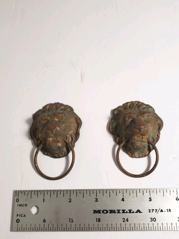 Clock Lion Heads Mantel Clock Case Decorations Brass Copper
