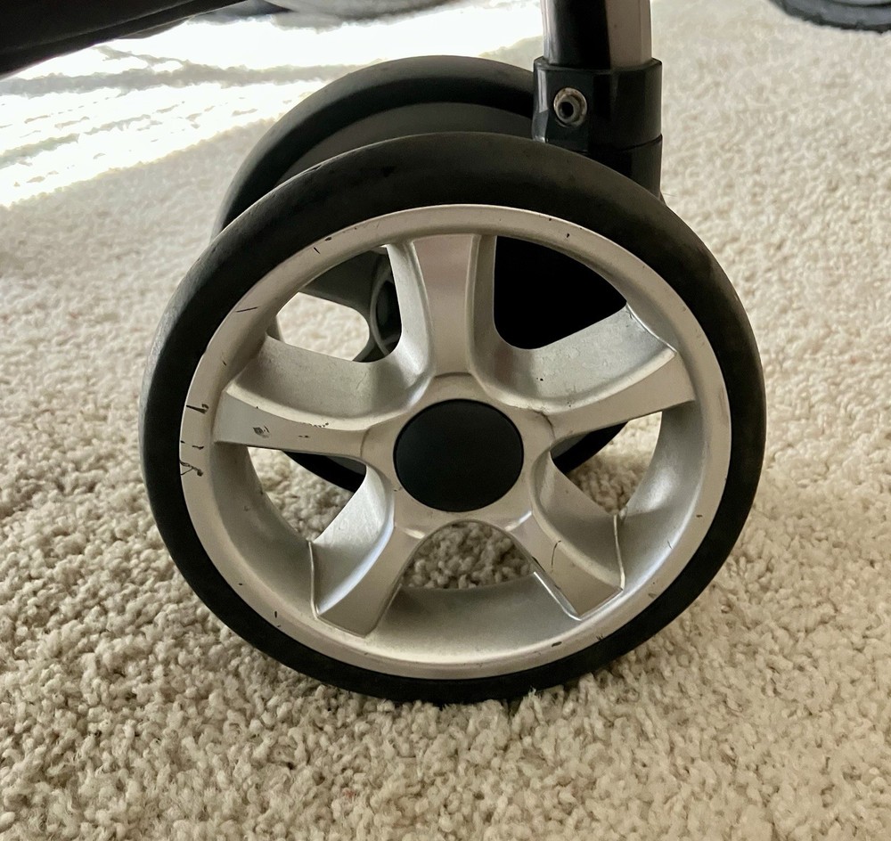 Chicco Keyfit Caddy Stroller - Replacement Front Wheels. - Silver Double Wheels.