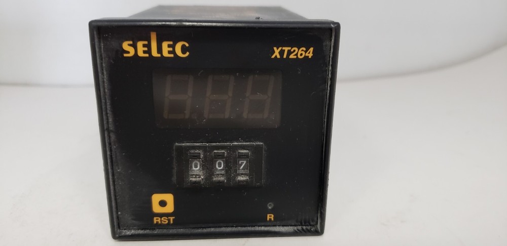 SELEC XT264 (XT264-3)DIGITAL TIMER MODULE, 3 DIGIT PUSHWHEEL, 90-270 VAC/DC, NIB