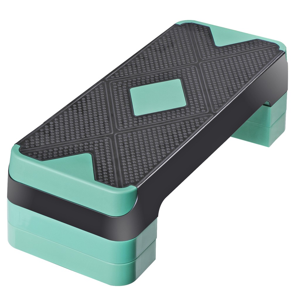 26" Aerobic Exercise Step Platform w/4 Risers Adjustable Workout Stepper 4 Color