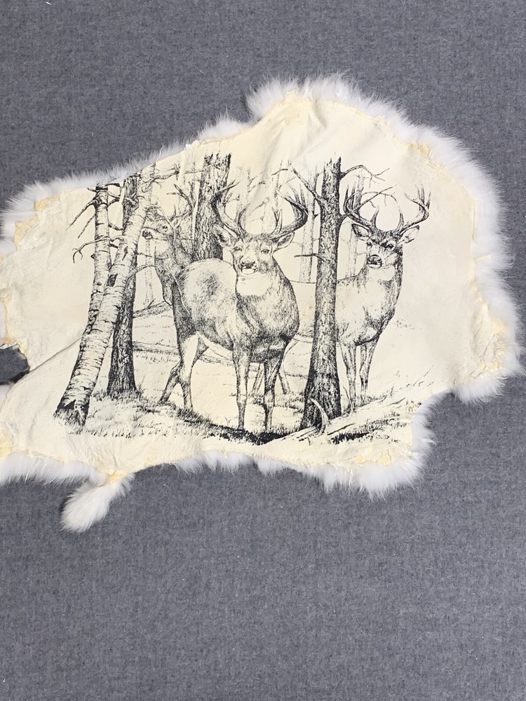 Printed Rabbit Pelt: Deer