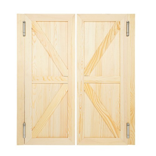 Wooden Swinging Doors 1.38 In 35.43*15.75 In For Bathroom Double Door With Hinge