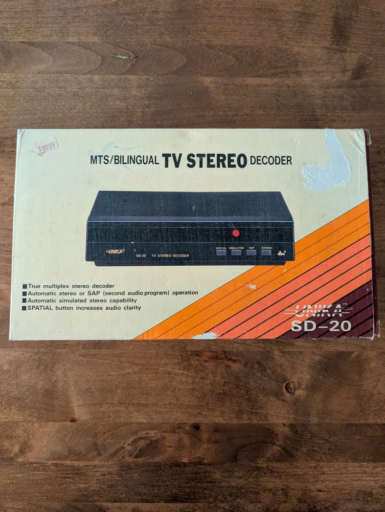 UNIKA SD-20 MTS/Bilingual TV Stereo Decoder with Cables and Manual