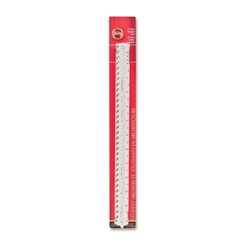 Koh-I-Noor 3272BC Triangular Architect Scale 15.6" White Plastic
