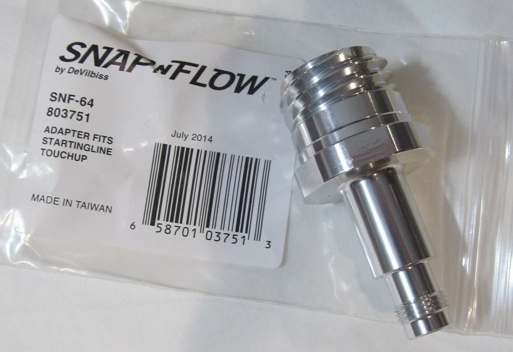 DeVilbiss SNAP N' FLOW SNF-64 803751 PAINT CUP ADAPTER FOR STARTINGLINE TOUCHUP