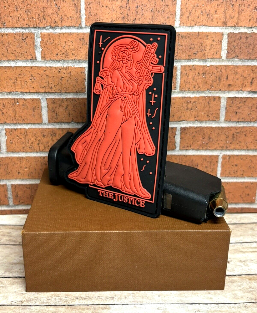 Tactical PVC Patch - Tarot Card Patch - The Justice Sexy Lady Gun Morale Patch