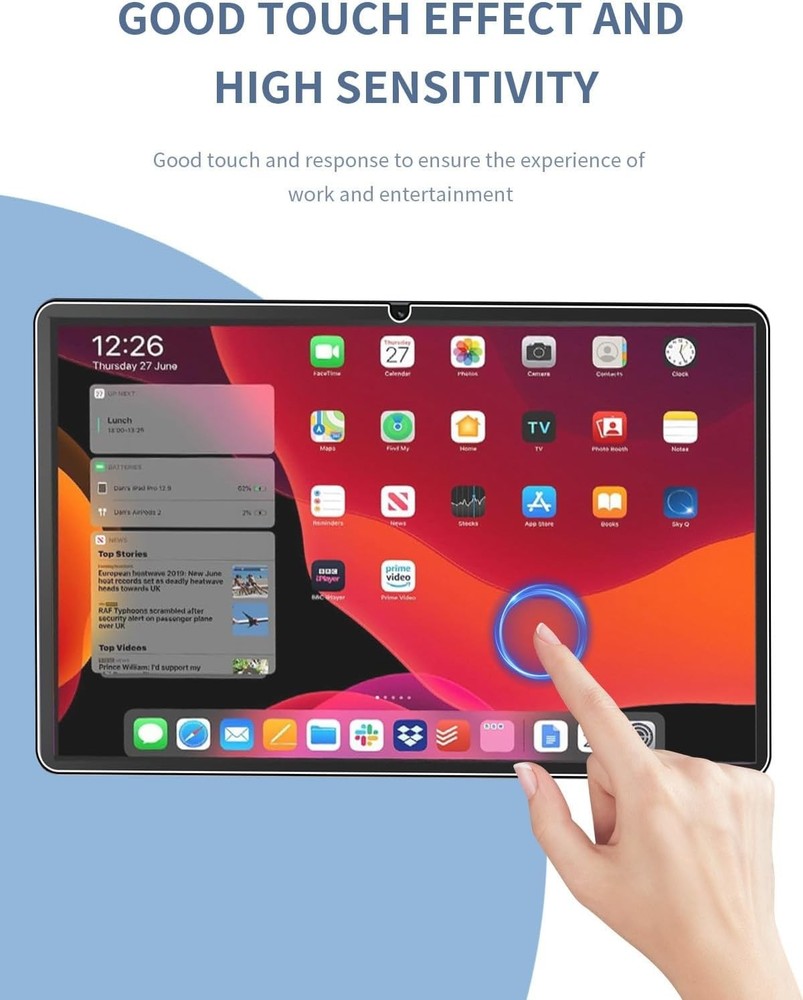 (2 Pack) FEONAL D126 11 Inch Android 15 Tablet Screen Protector Tempered Glass