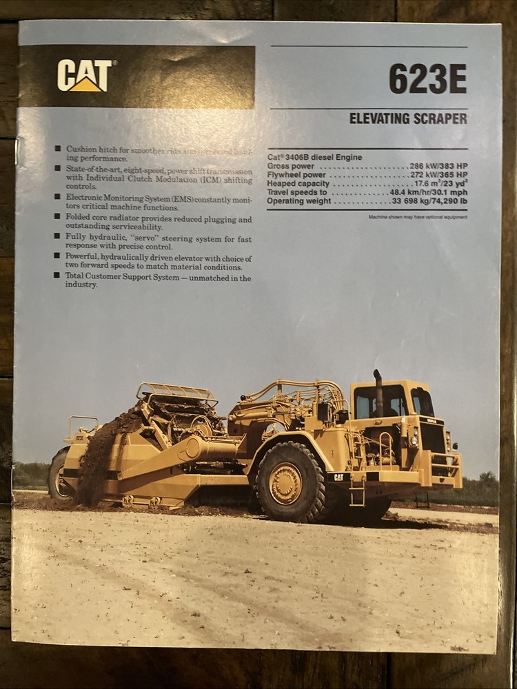 Caterpillar 623E Elevating Scraper Brochure ‘89