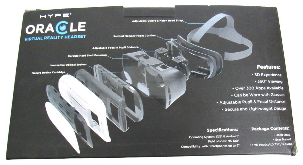Oracle Hype Virtual Reality Headset 3D for Smart Phone New