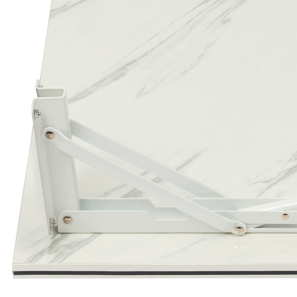 Wall Mounted Folding Table Floating Desk Drop Leaf Dining Table White 80*40cm