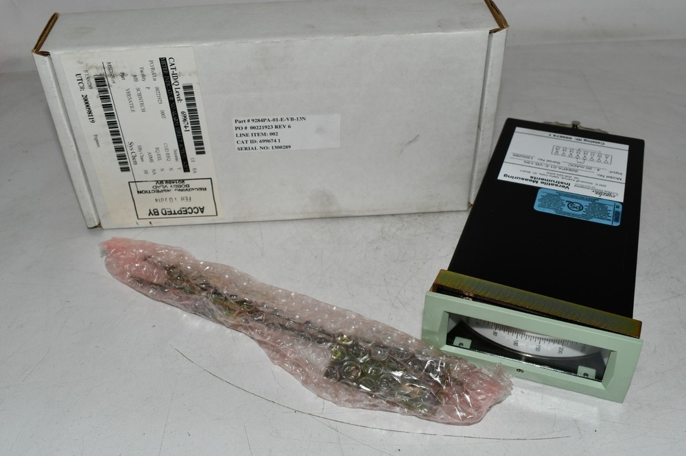 NEW VERSATILE MEASURING INSTRUMENTS 9284PA-01-E-VB-13N VERTICAL 0-2.5M/S Panel M
