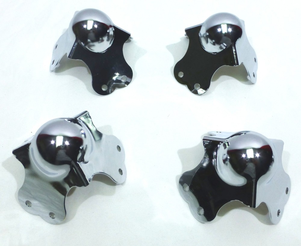 Eight (8) New Large Ball Corners (4) Standard (4) Dimpled - For Stacking