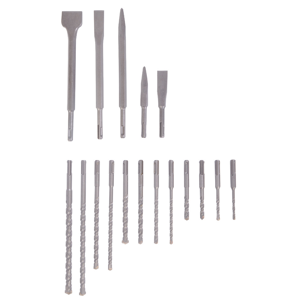 Drill & Chisel Tool Set SDS Plus Drill Bits For Fits Bosch And Hilti Plus 17pcs