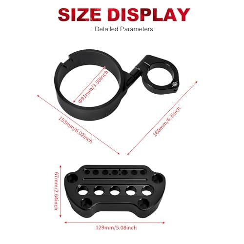 Motorcycle Speedometer Ring Relocation Bracket Side Mount Instrument Cover