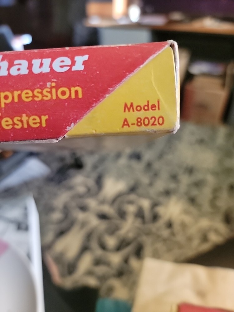 Vintage Schauer USA Compression Tester Untested, Original Box And Paperwork
