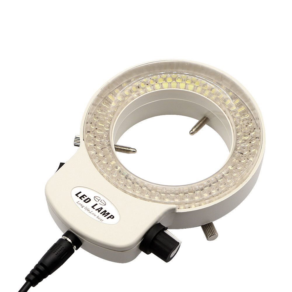 USA 144 LED Bulbs Microscope Ring Light Illuminator Lamp Adjustable US Plug