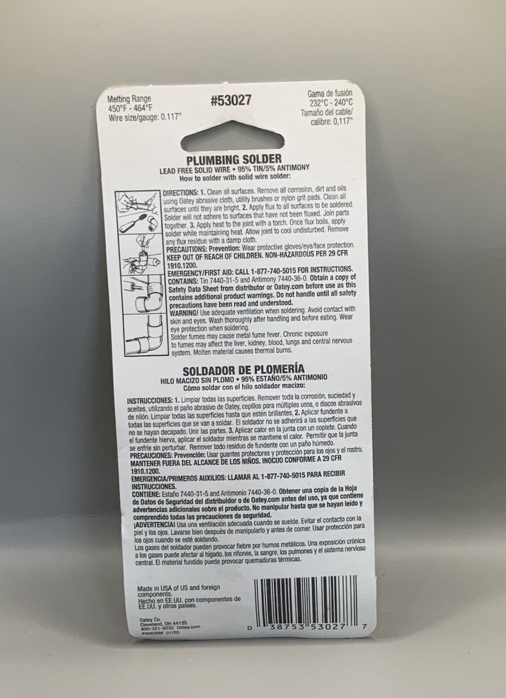 Oatey Plumbing Solder