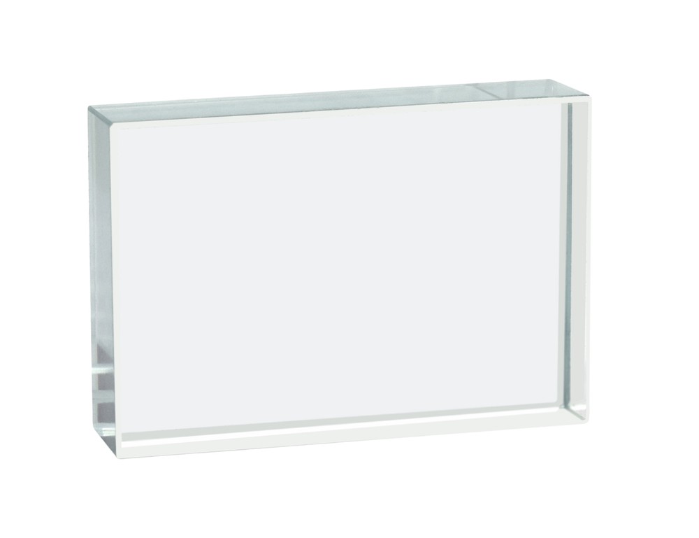 Rectangular Refraction Block, 75mm x 50mm x 12mm - Optical Glass - Eisco Labs
