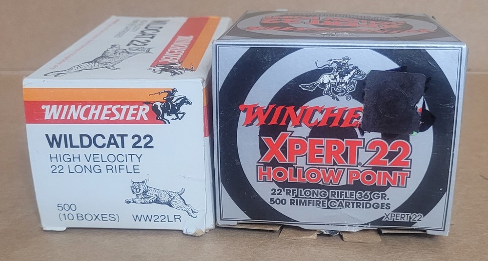 2 VINTAGE Winchester 22 SHELLS Cartridges EMPTY Box Canada