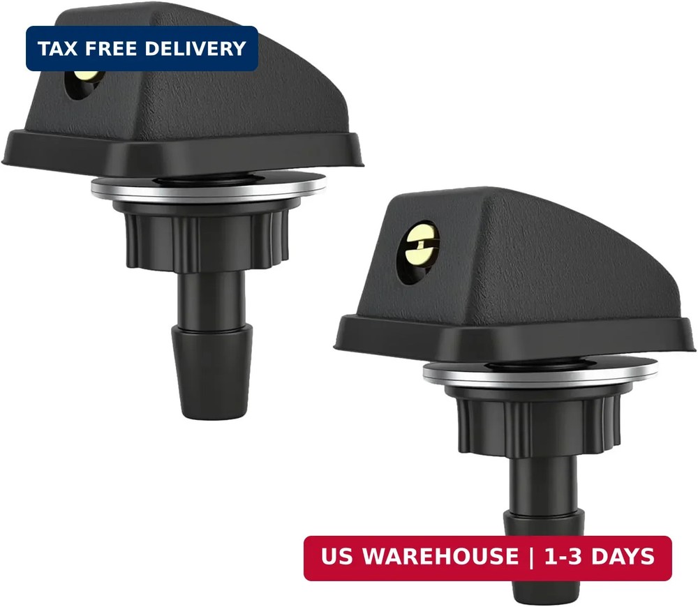 2PCS Car Front Windshield Washer Nozzles, Auto Windshield Wiper Nozzles, Single