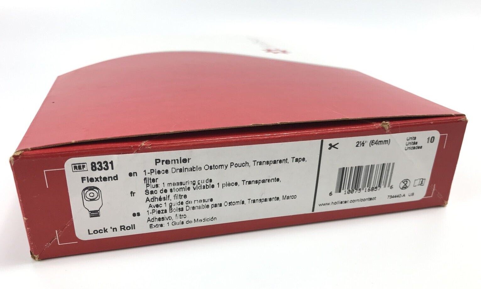 10 Hollister 8331 Premier 1-Pc Drainable Pouches 2-1/2" Cut to Fit Exp 2030