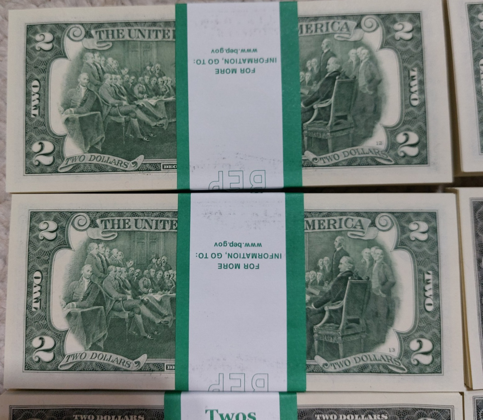 100 - $2 Two Dollar Bills UNC Sequential, Consecutive 2017A $200 TOTAL -San Fran