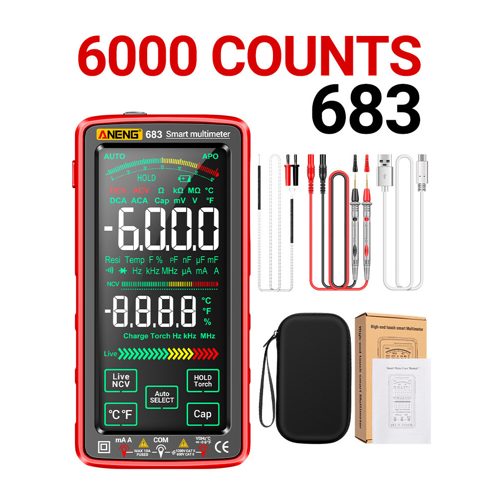 ANENG 683 682 681 Smart Digital Multimeter AC/DC Capacitance Meter Diode Tester