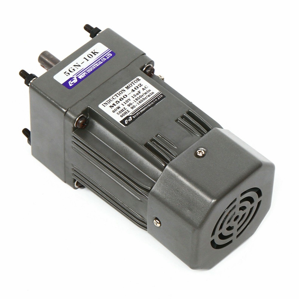 60W 110V AC Gear Motor Electric Variable Speed Controller Single-phase 1:10（10k）