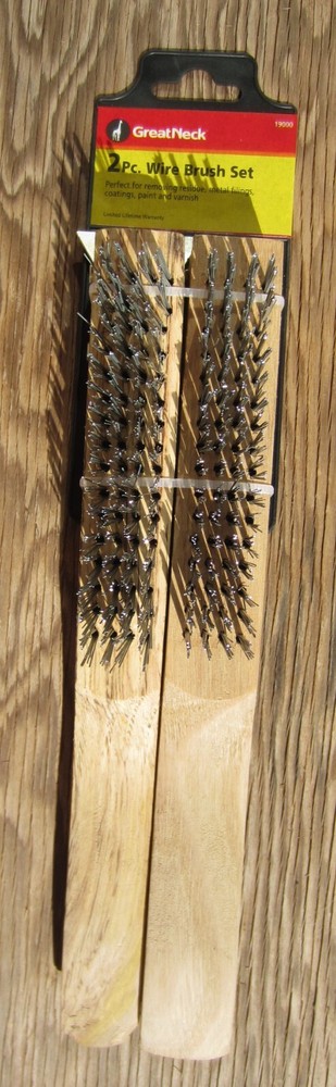Great Neck 2 piece wire brush set, paint scraper, BBQ grill, rust removal