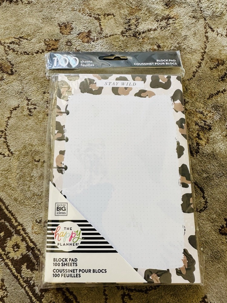 Happy Planner Mini "Wild Style" Block Paper Pad, 100 Sheets