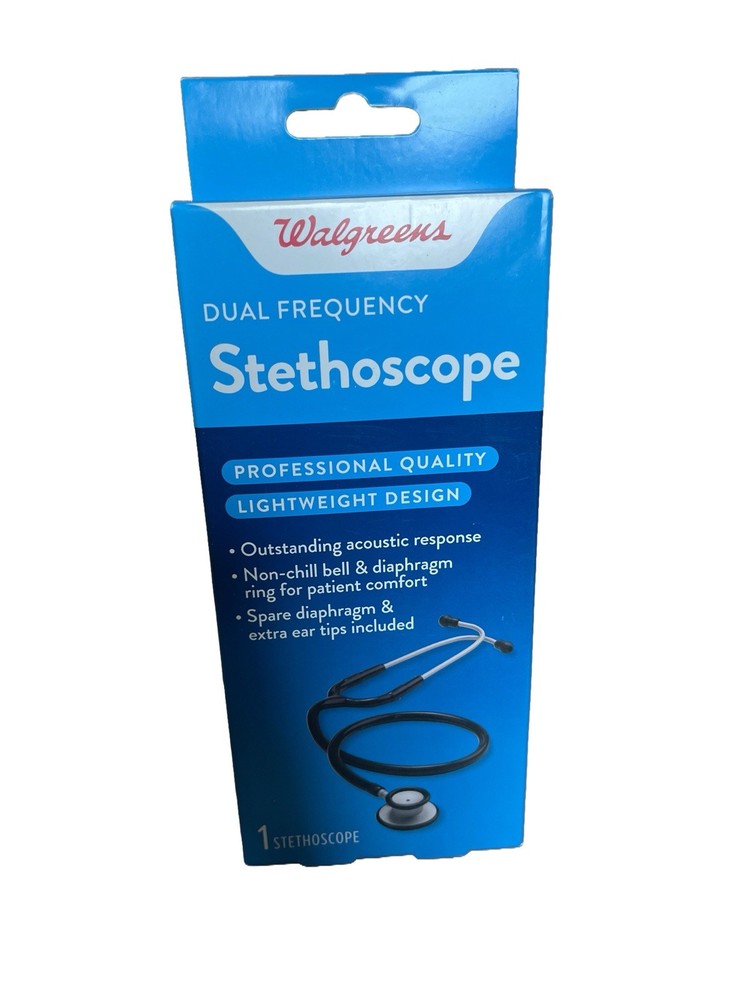 Walgreens Dual Frequency Stethoscope Professional Lightweight New
