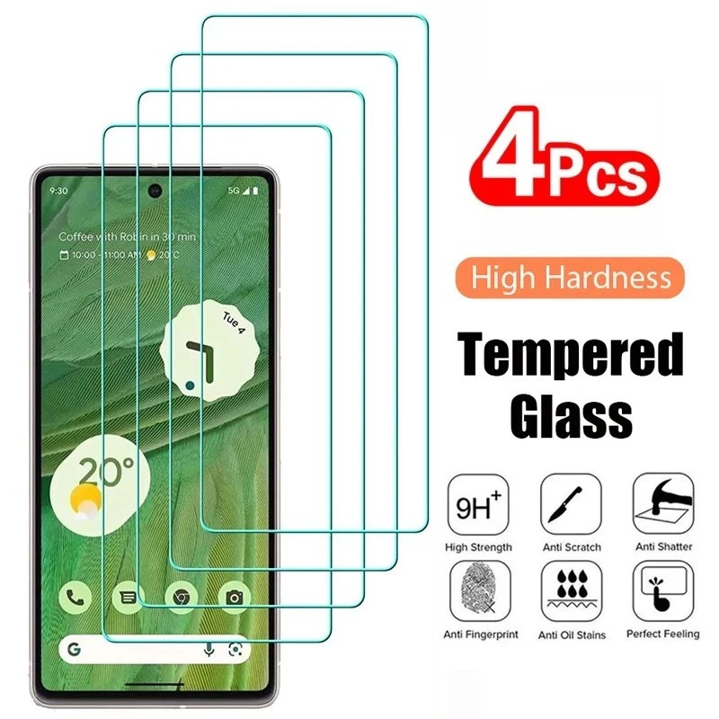 4 Pack Full Cover Tempered Glass Screen Protector For Google Pixel