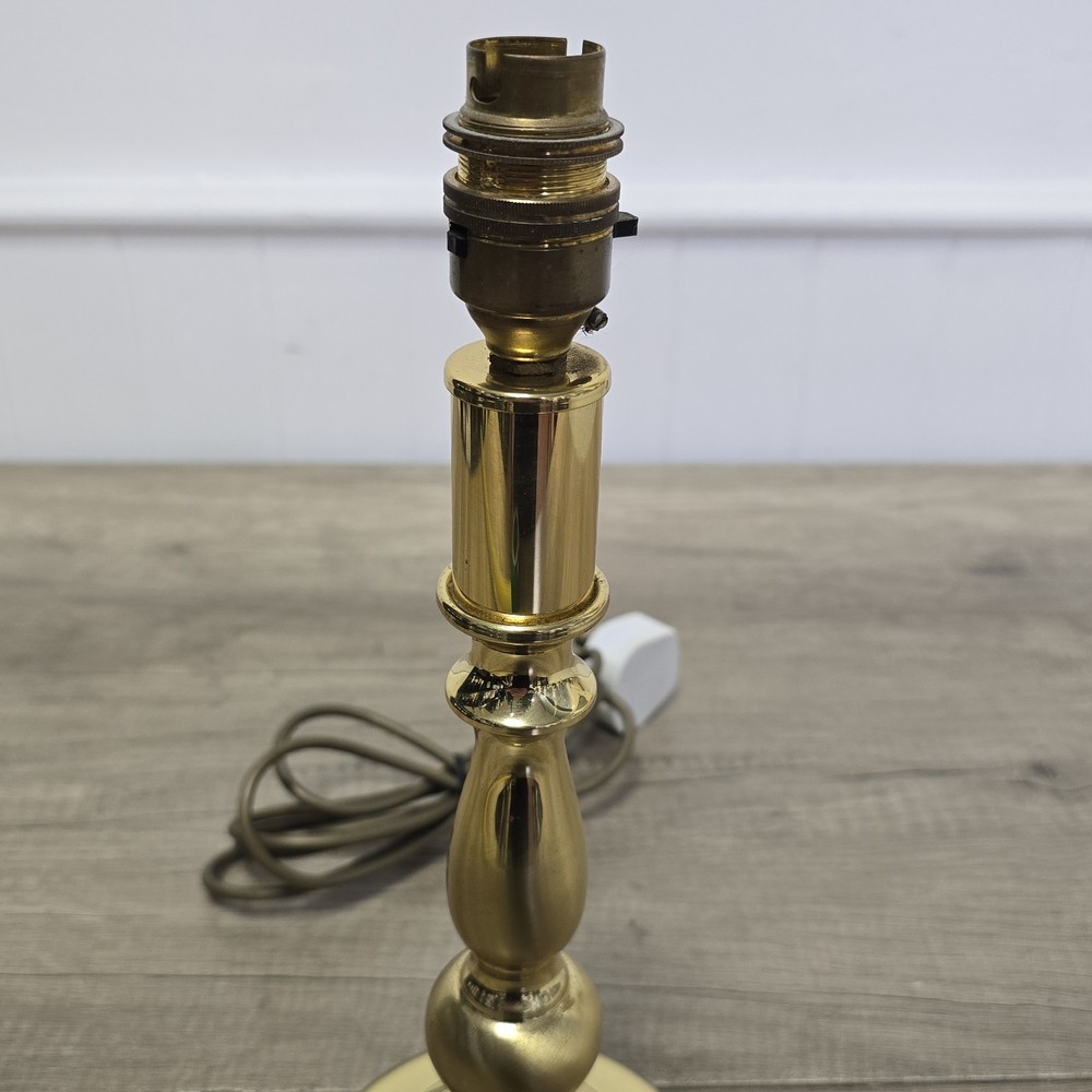 Vintage Brass Candlestick Design Table Lamp Fully Working