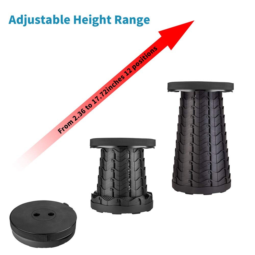 Upgraded Folding Stool Lightweight Yet More Sturdy with Load Capacity 400lbs ...