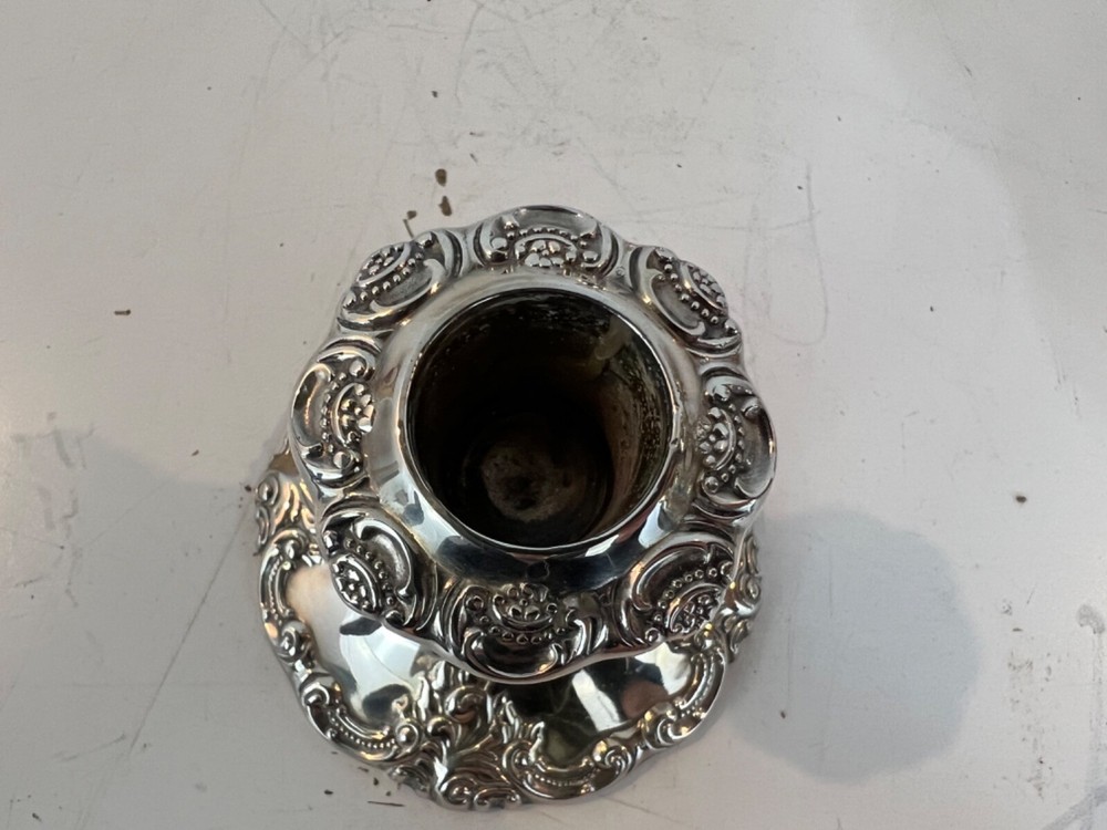 Vintage Wallace Baroque Pair of Silver Plate Candlesticks