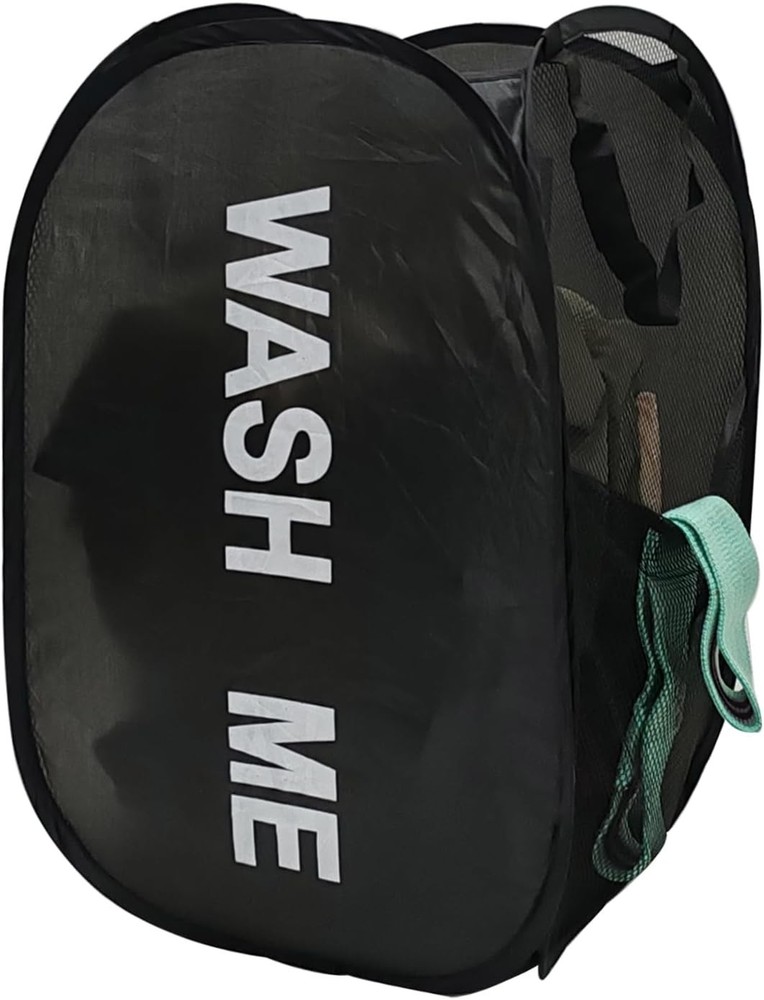Collapsible Laundry Basket Foldable Hamper Pop Up Large, Black