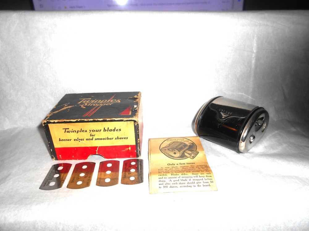Twinplex Stropper Razor Sharpener W/ Instructions G-100 - Gillette/Probak