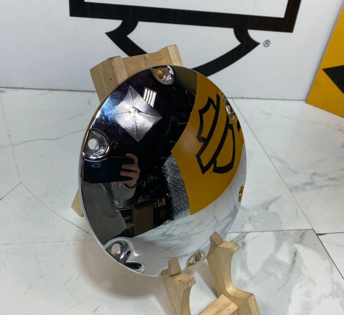 04-22 OEM Harley Davidson Derby Cover Sportster XL Chrome clutch cover