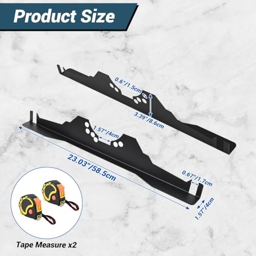 2Pcs Toe Alignment Tool Plates,Stainless Steel Wheel Alignment Tool Toe BLACK