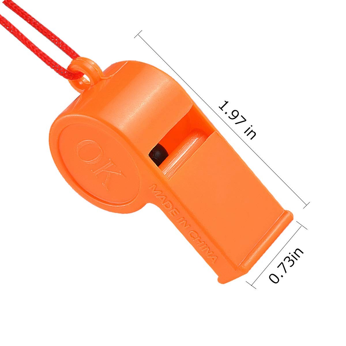 72Pcs Plastic Whistles, Bulk Whistles, Training Sports Whistles with Lanyard