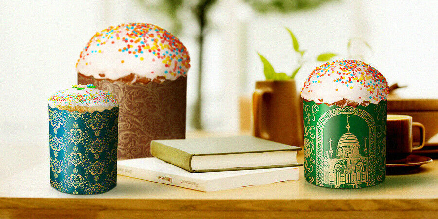 Set 6 Easter Parchment Baking Paper Molds Paska Panettone Cake