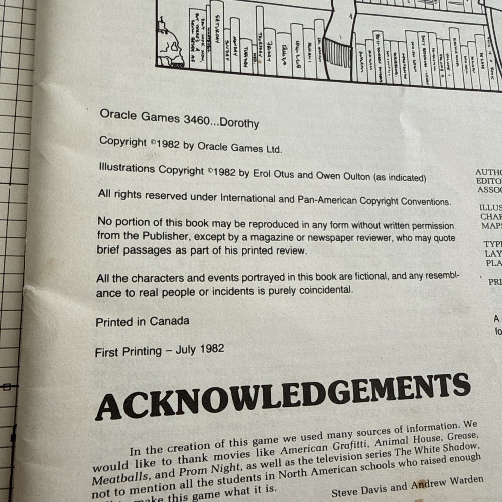 Oracle RPG Alma Mater First Print 1982