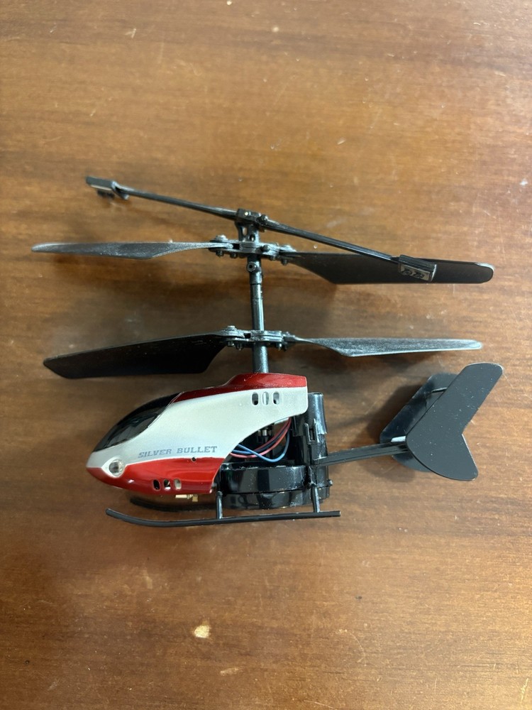 Brookstone u-Control Silver Bullet Remote Control Helicopter In Box - Red