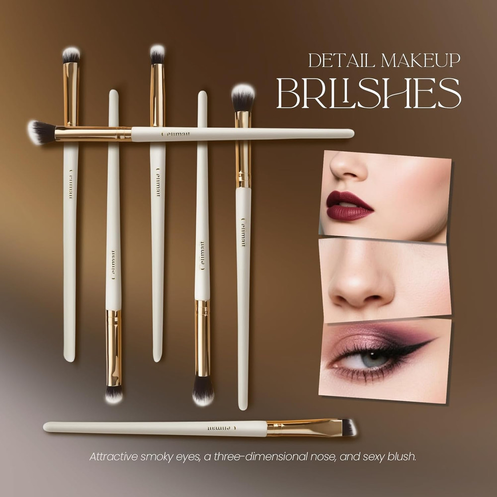 Makeup Brushes Set 12 Piece Professional & Beginner Friendly, Soft Synthetic Bri