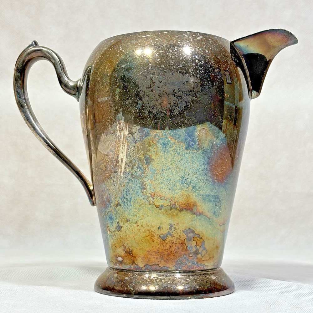 Vintage Academy Silver On Copper Pitcher #105