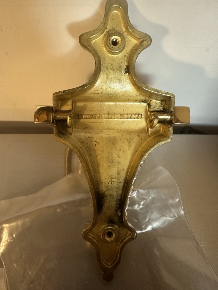 Large Solid Brass Door Knocker Vintage 6.5 X 3.5”